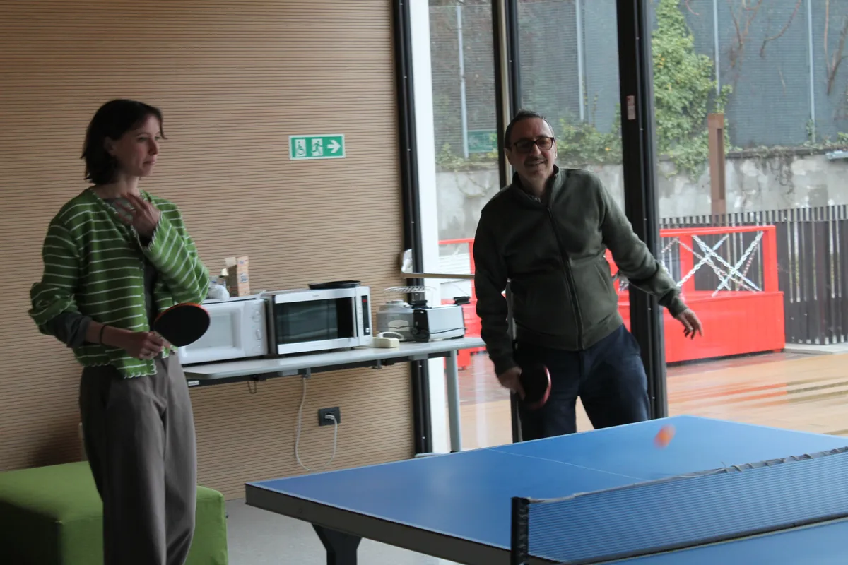 Ping pong at the lab